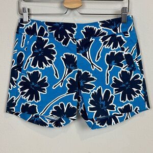 J. Crew Factory Floral Blue Shorts 2